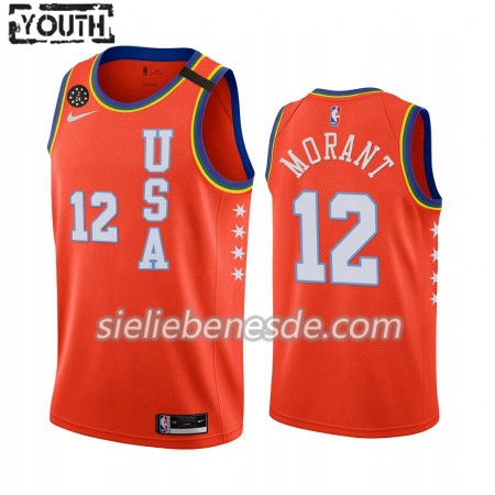 Kinder NBA Memphis Grizzlies Trikot Ja Morant 12 Nike 2020 Rising Star Swingman